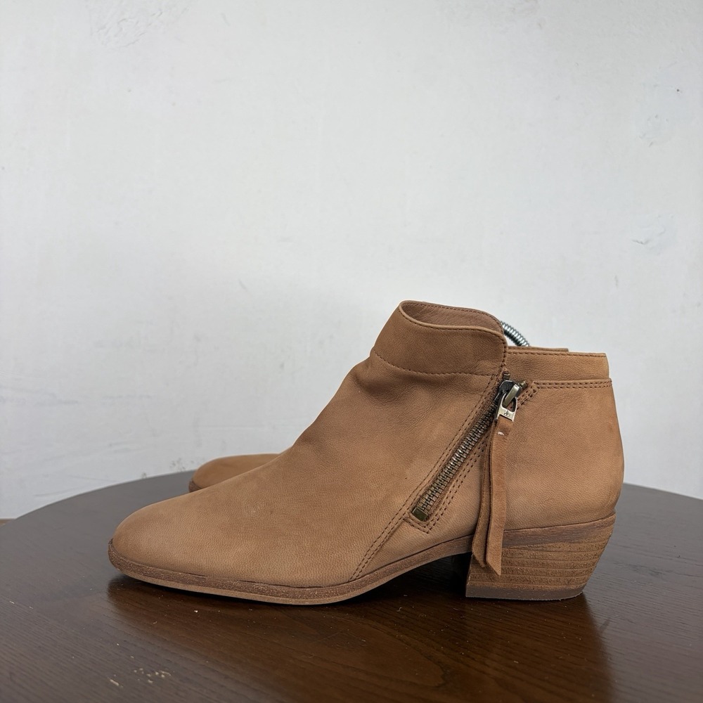 Sam Edelman Packer Ankle Boots Women's Size 38 / 8M Brown Leather Western Shoes